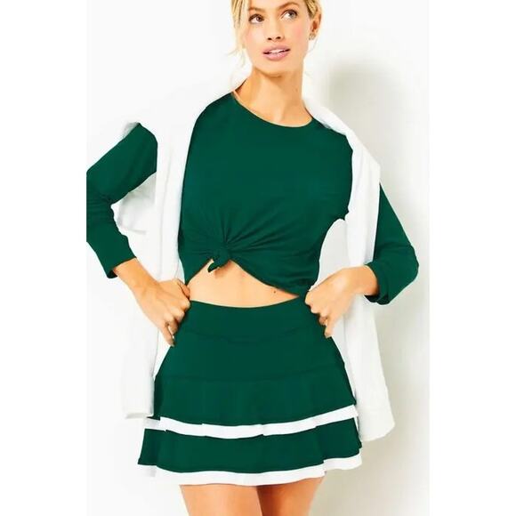 Lilly Pulitzer Luxletic Zela Skort with Logo NWT Sz. L - Picture 1 of 5